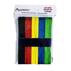  Renkli Dil Çubuğu Kalın 50'li